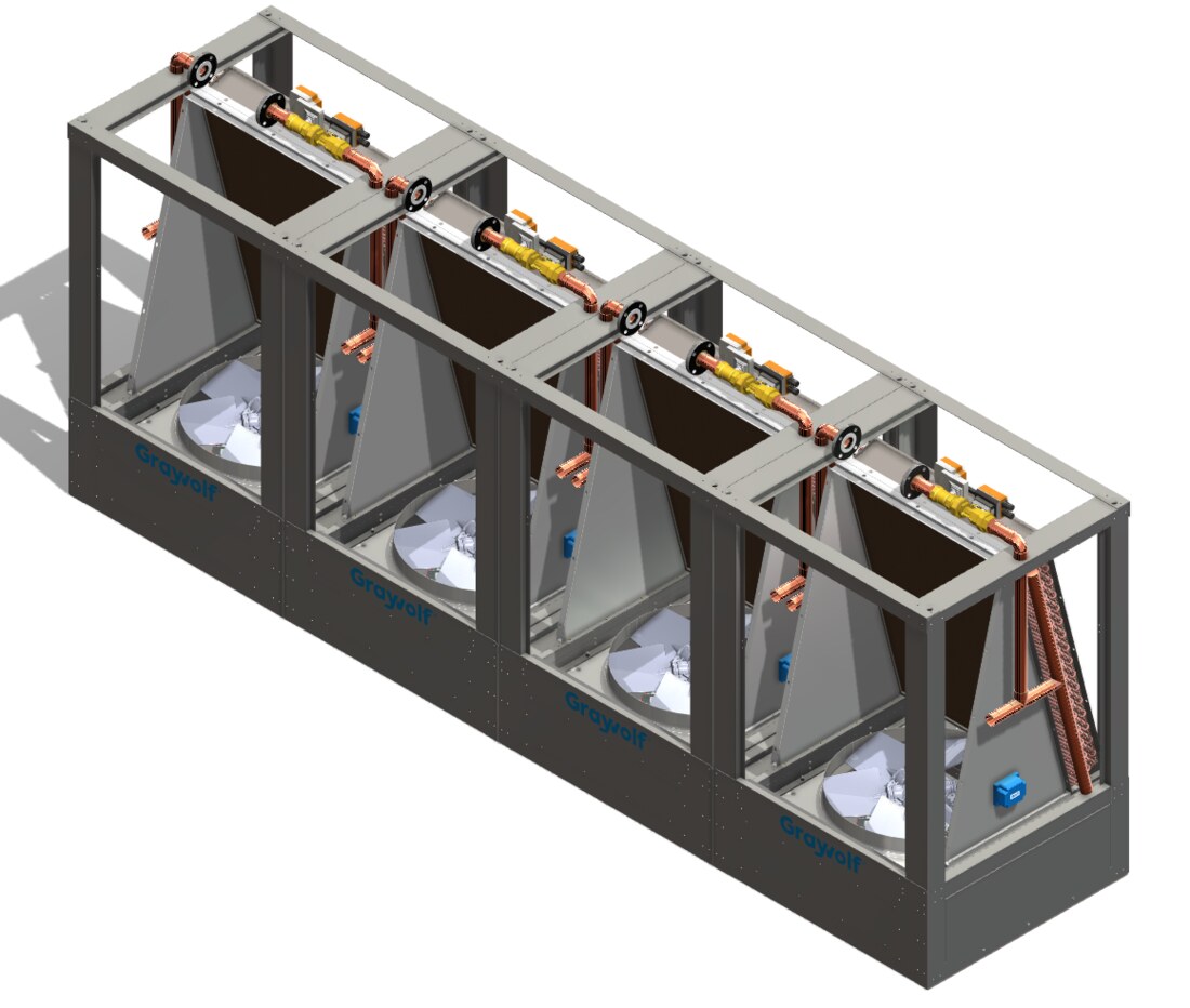 HCS 4-unit HAC frame, factory-built cooling module